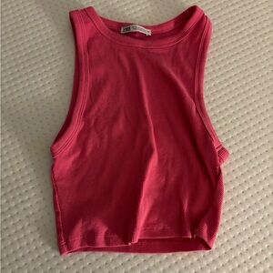 Pink cropped tank
